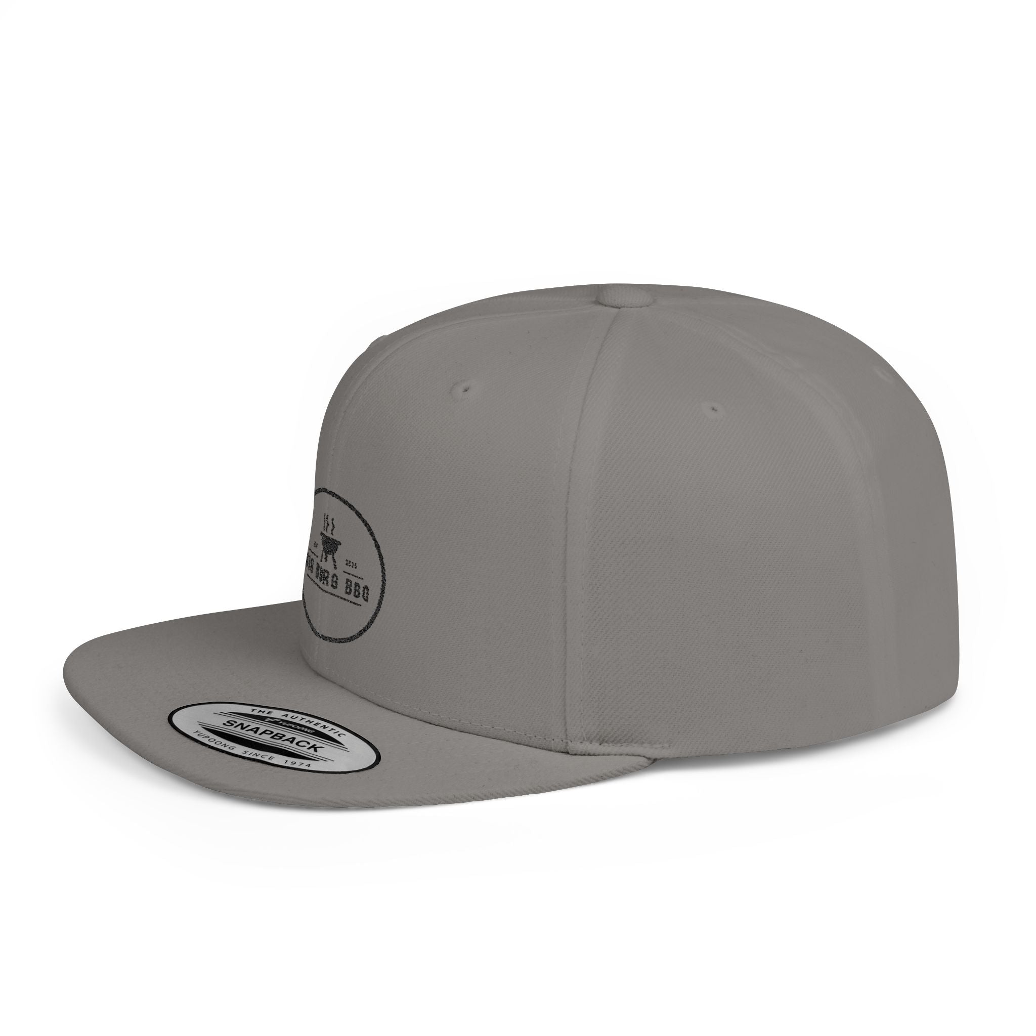 Snapback Hat - Big Borg BBQ Logo Flat Bill Cap