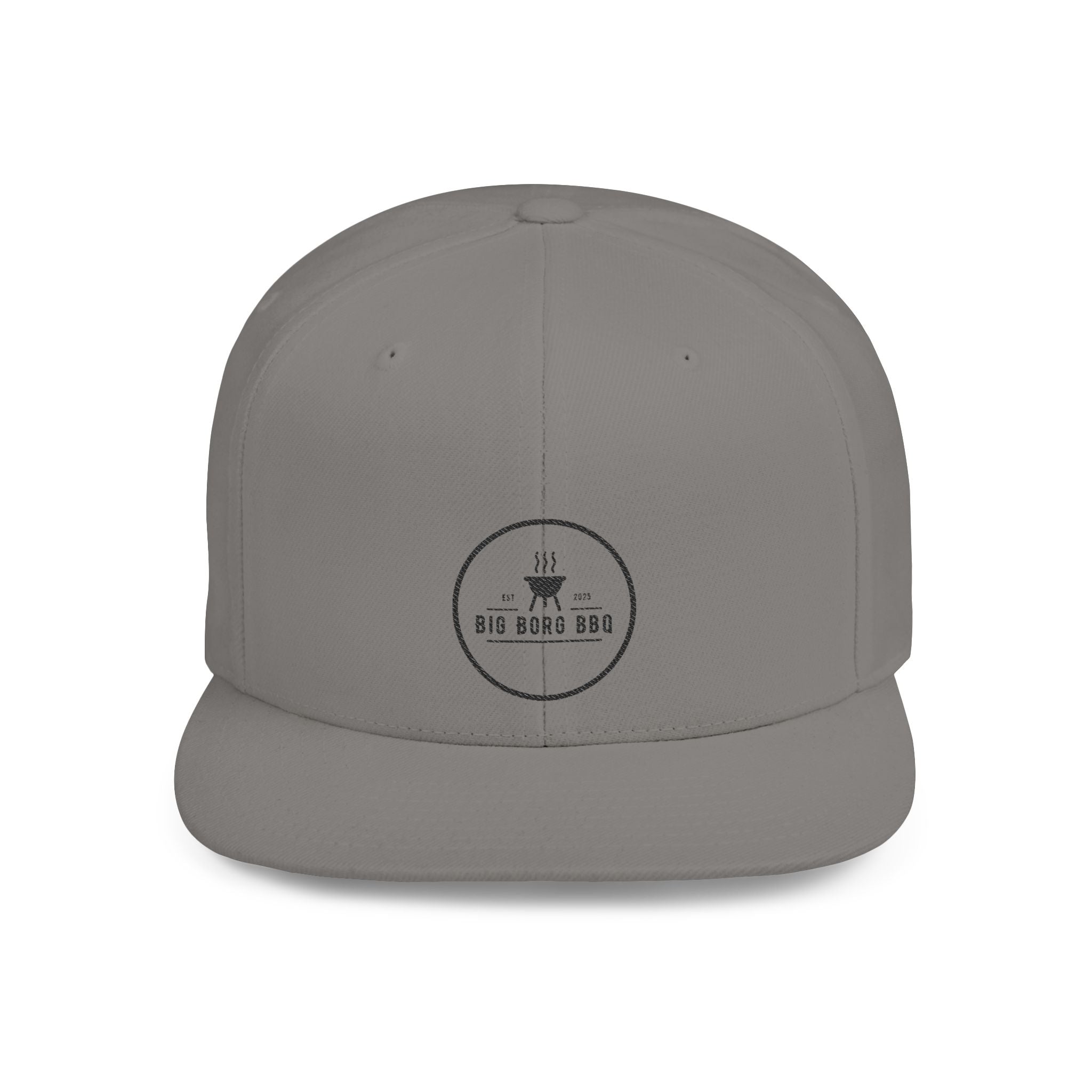 Snapback Hat - Big Borg BBQ Logo Flat Bill Cap