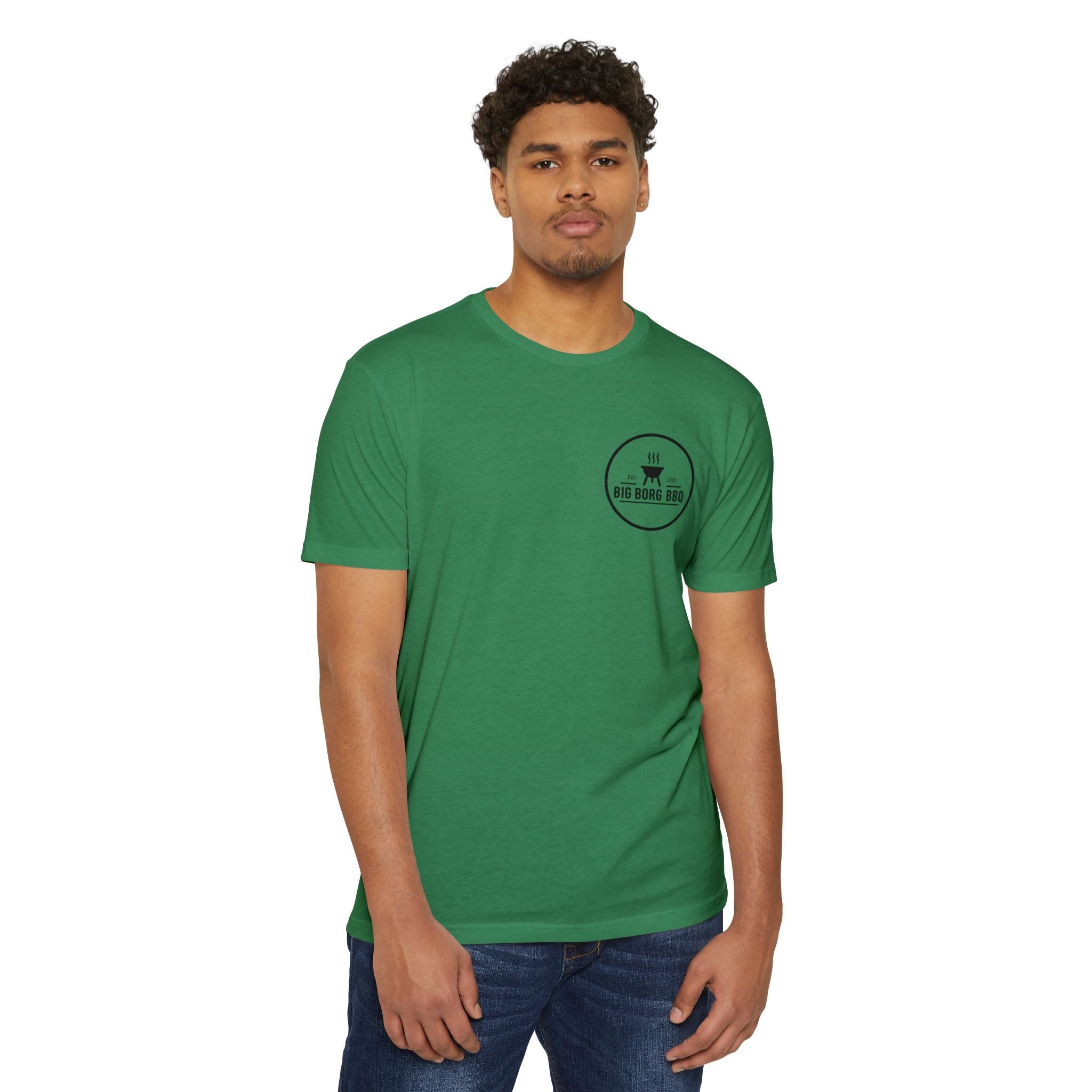 BBQ T-Shirt — "Rub It Til' Your Mouth Waters" Big Borg BBQ Grill Tee