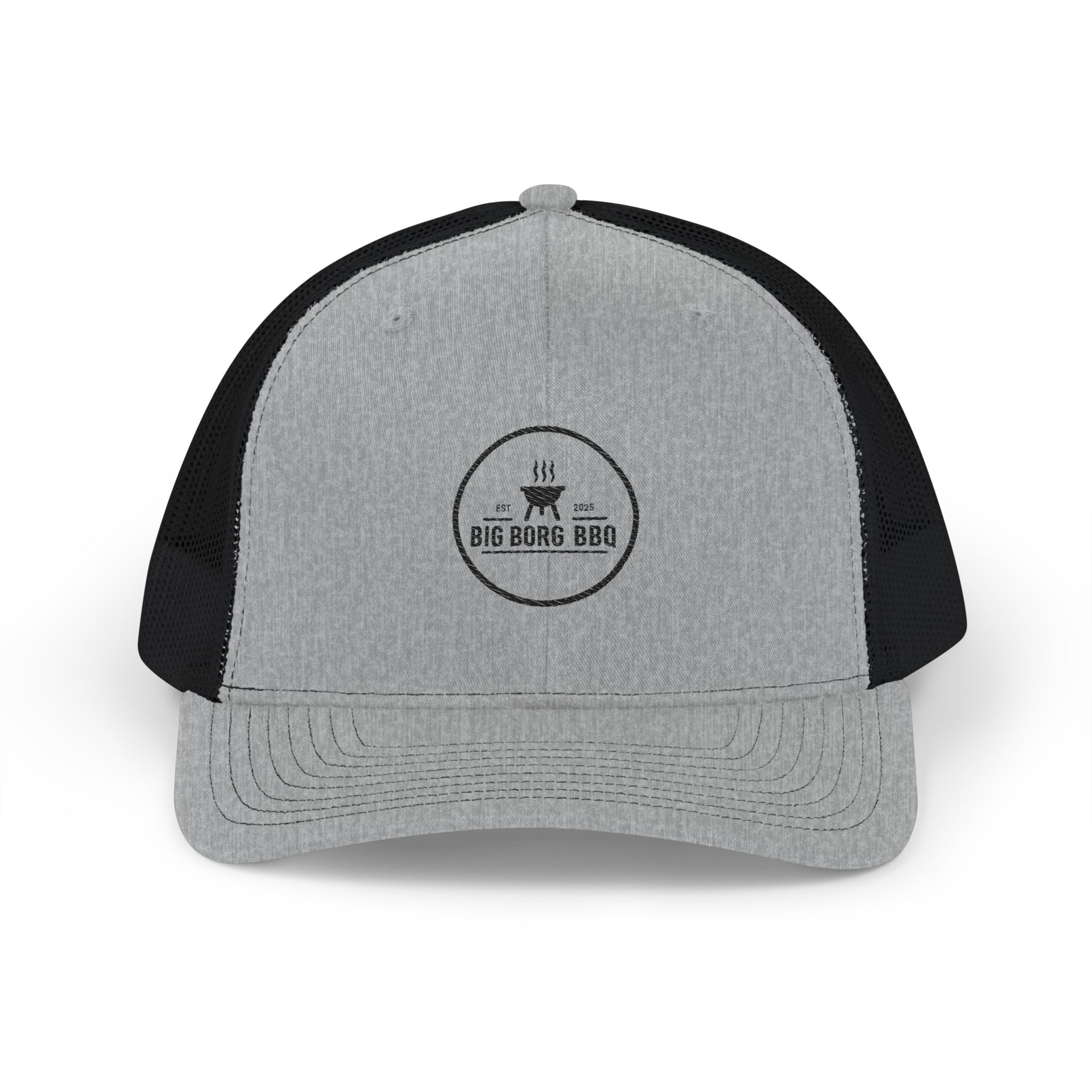 BBQ Grill Logo Trucker Cap — Big Burg BBQ Mesh Snapback
