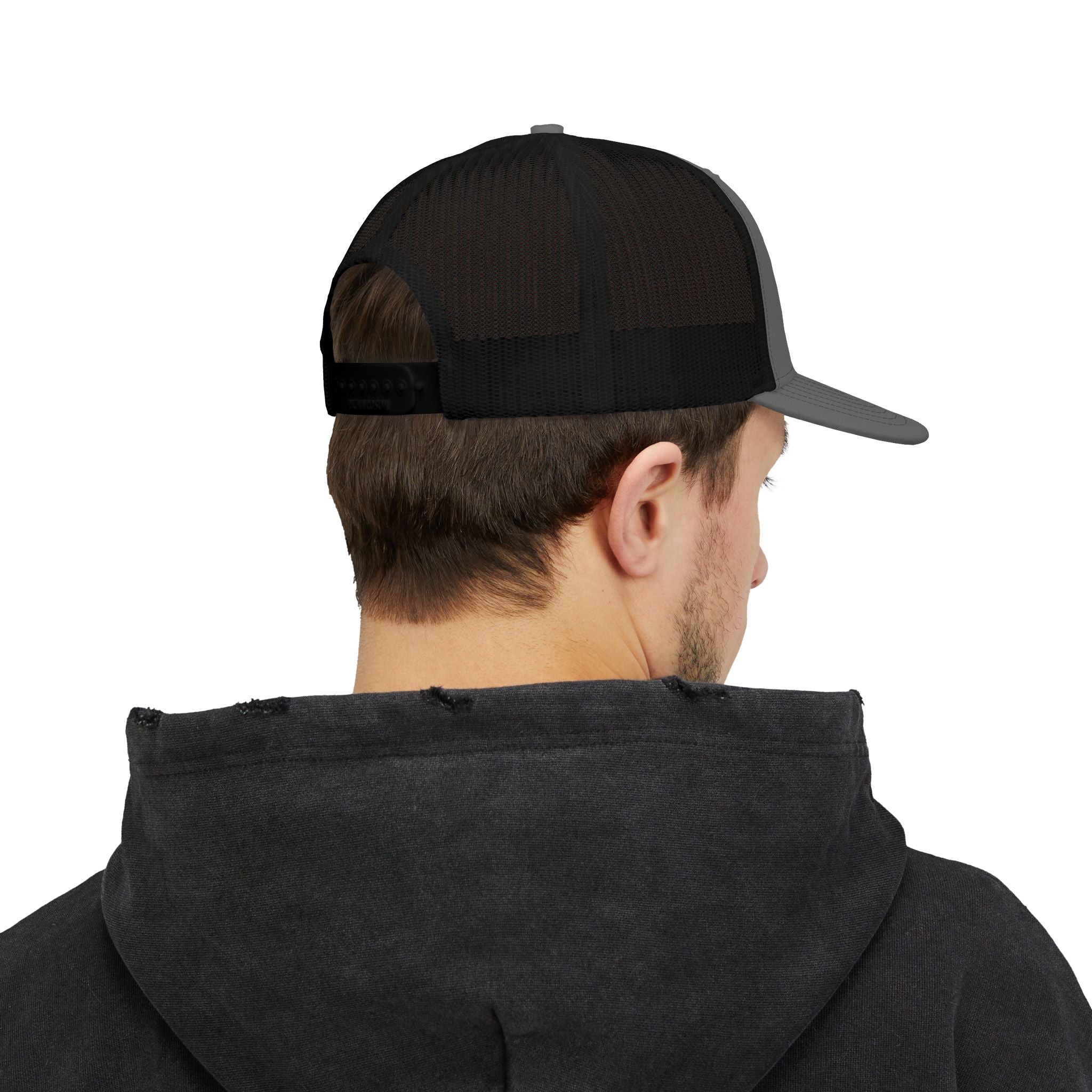 BBQ Grill Logo Trucker Cap — Big Burg BBQ Mesh Snapback