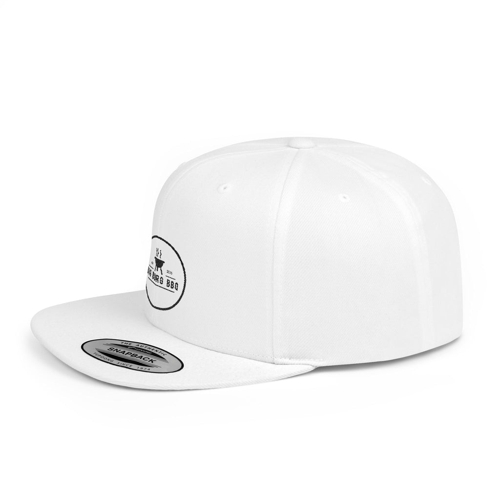 Snapback Hat - Big Borg BBQ Logo Flat Bill Cap