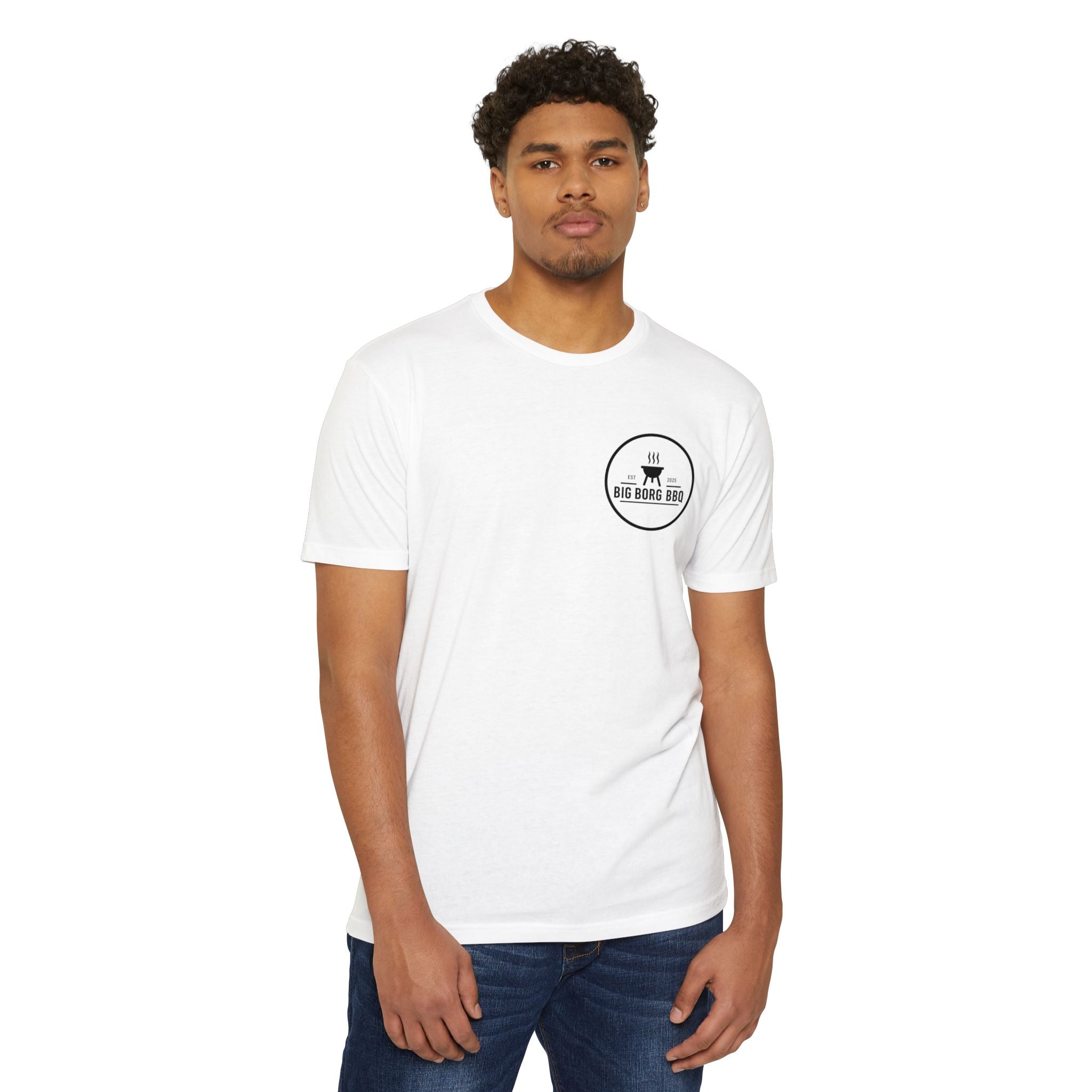 BBQ T-Shirt — "Rub It Til' Your Mouth Waters" Big Borg BBQ Grill Tee