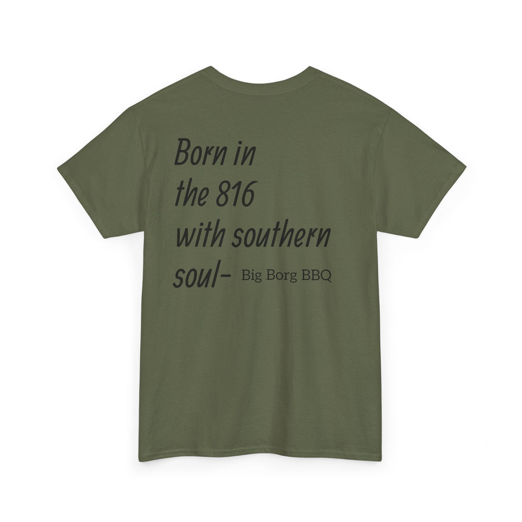 Born in the 816 T-Shirt — "Born in the 816 with southern soul" BBQ Tee