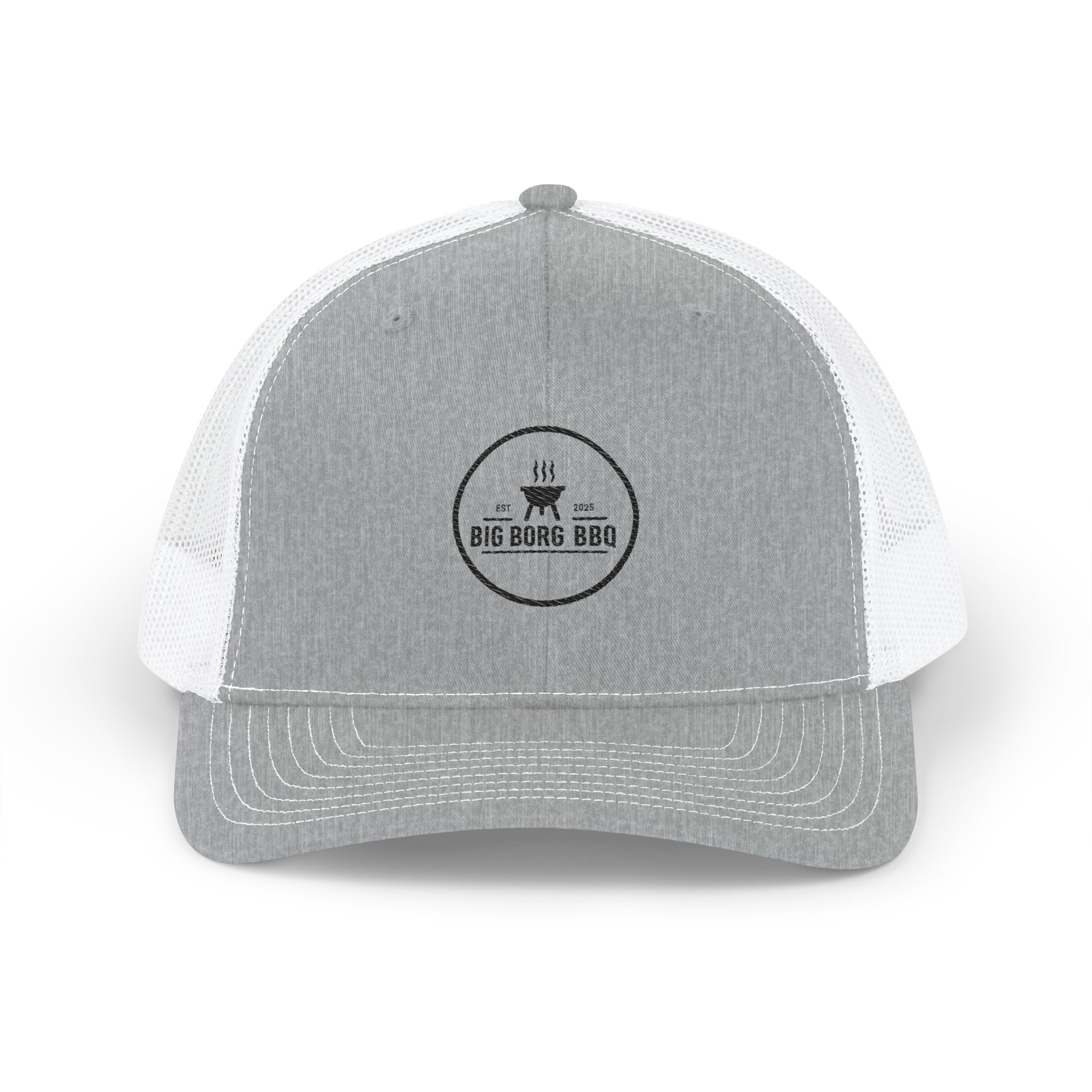 BBQ Grill Logo Trucker Cap — Big Burg BBQ Mesh Snapback