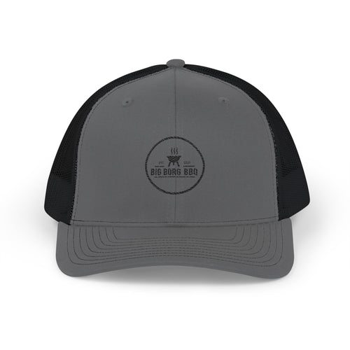 BBQ Grill Logo Trucker Cap — Big Burg BBQ Mesh Snapback