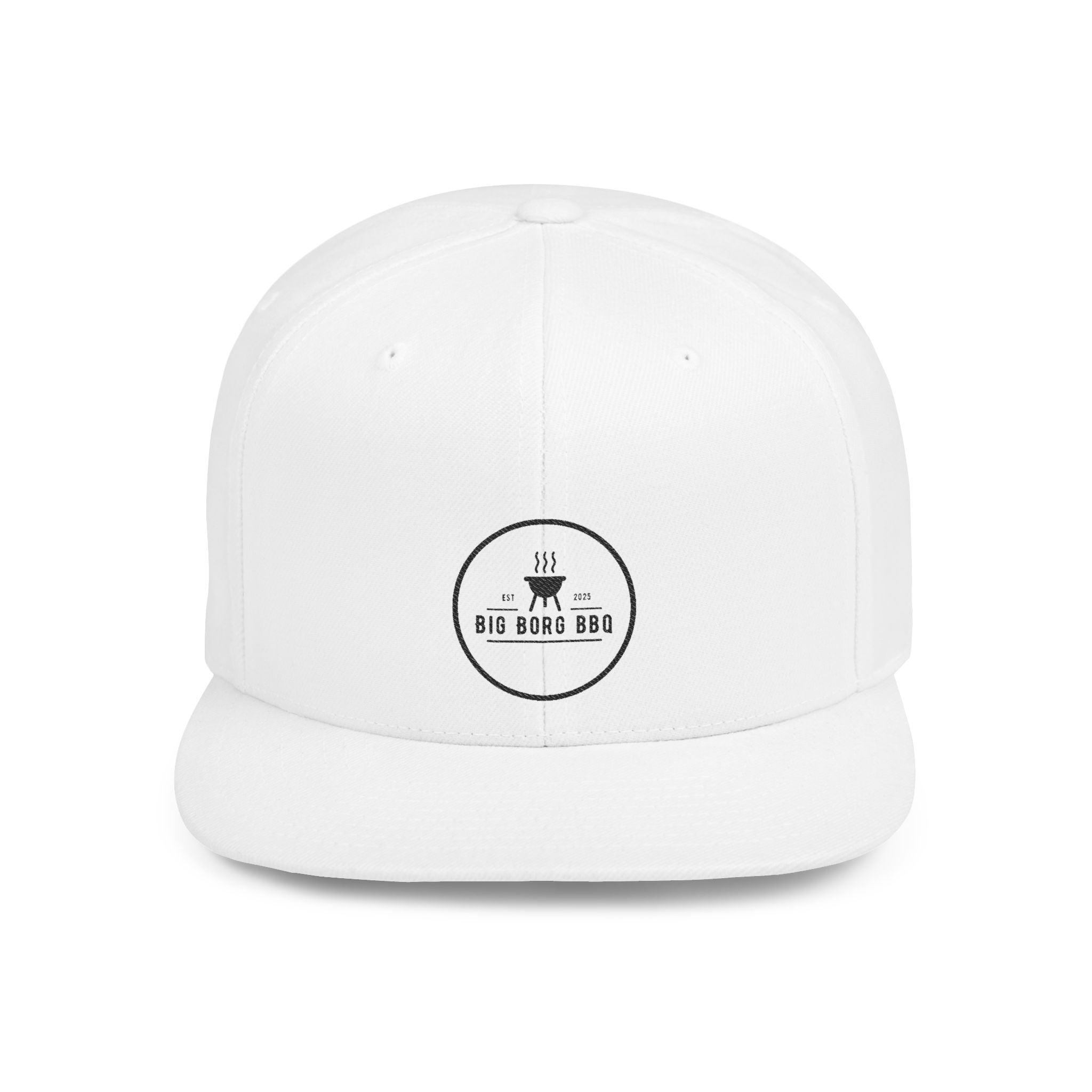 Snapback Hat - Big Borg BBQ Logo Flat Bill Cap