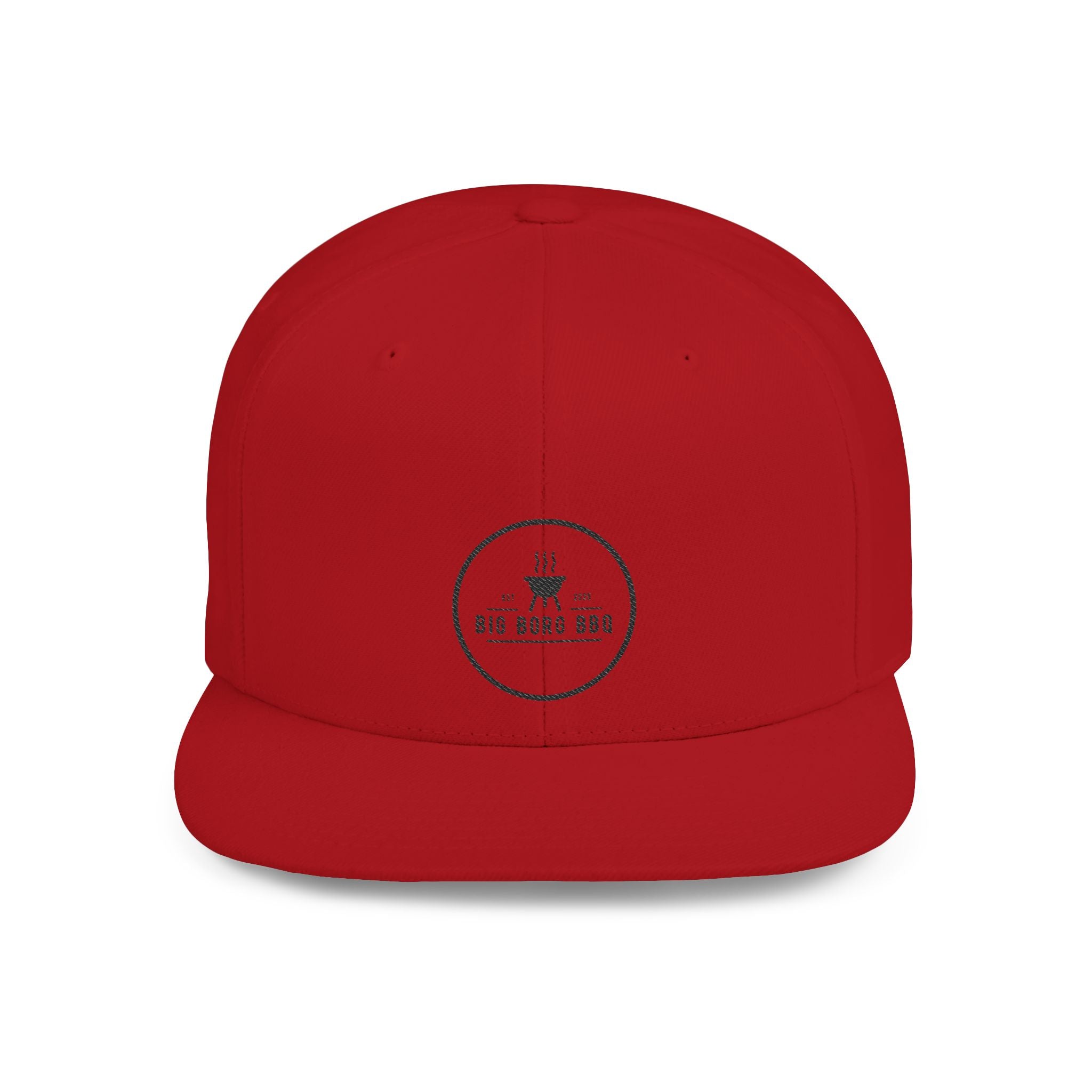 Snapback Hat - Big Borg BBQ Logo Flat Bill Cap