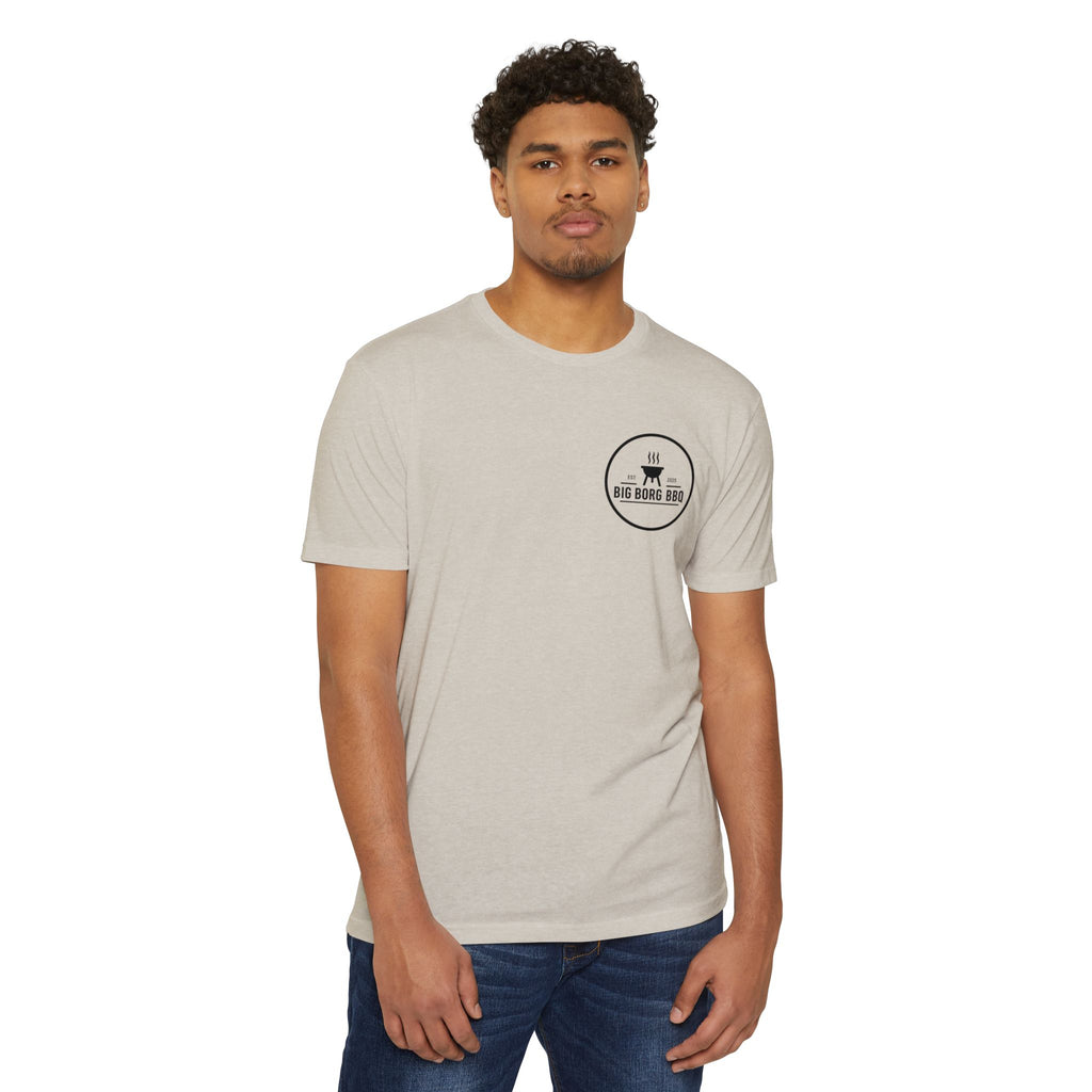 BBQ T-Shirt — "Rub It Til' Your Mouth Waters" Big Borg BBQ Grill Tee