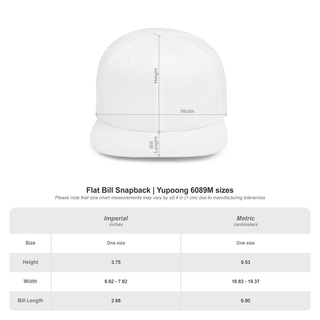 Snapback Hat - Big Borg BBQ Logo Flat Bill Cap