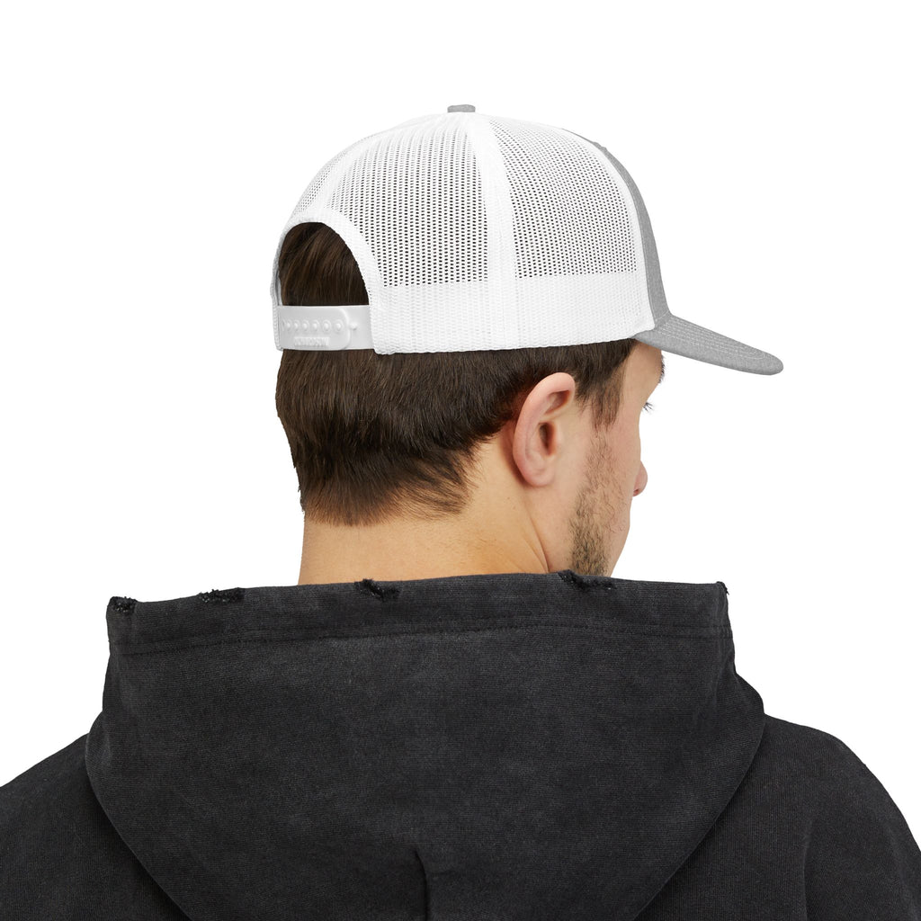 BBQ Grill Logo Trucker Cap — Big Burg BBQ Mesh Snapback